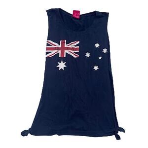 Australia Flag Tank Top Open Side Tied Sides